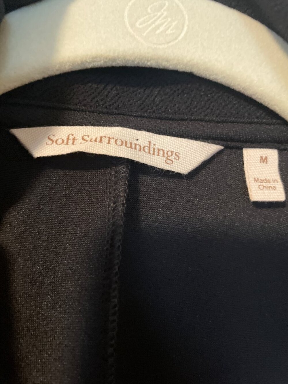 Soft Surroundings La Parisian Black Embroidered Blazer Art to Wear Collar M - Picture 4 of 11